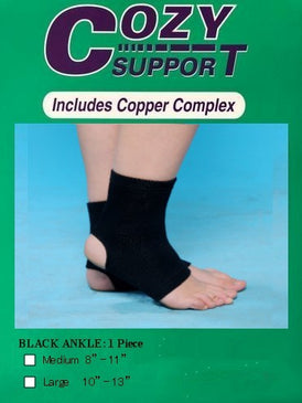 107 Ankle Standard (BLK) - Cozy Support